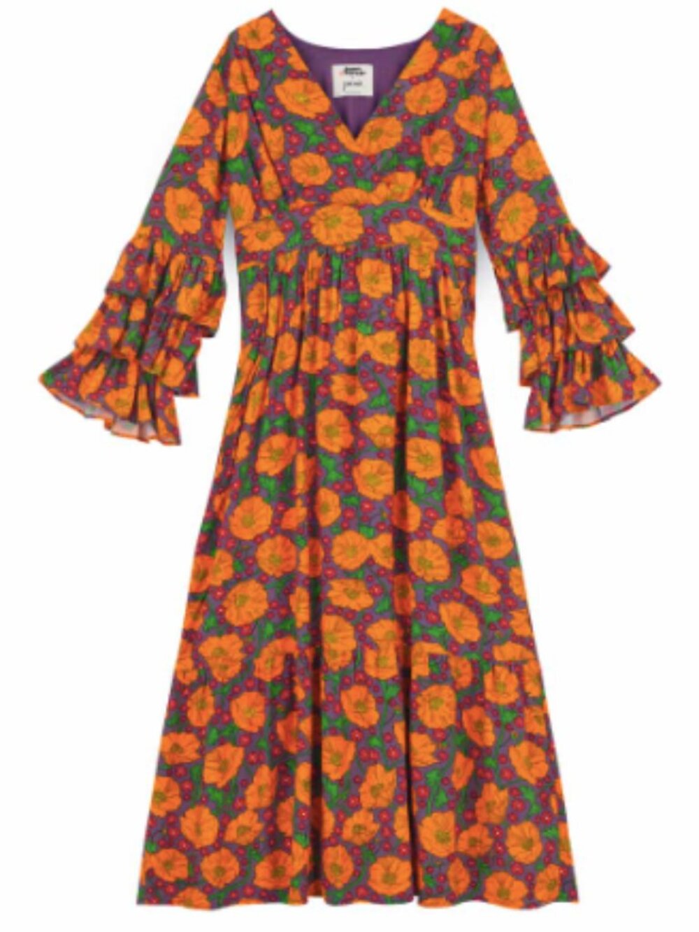 NWT Joanie Clothing x Dawn O'Porter Sangria Poppy Print Maxi Dress! UK22/US18!